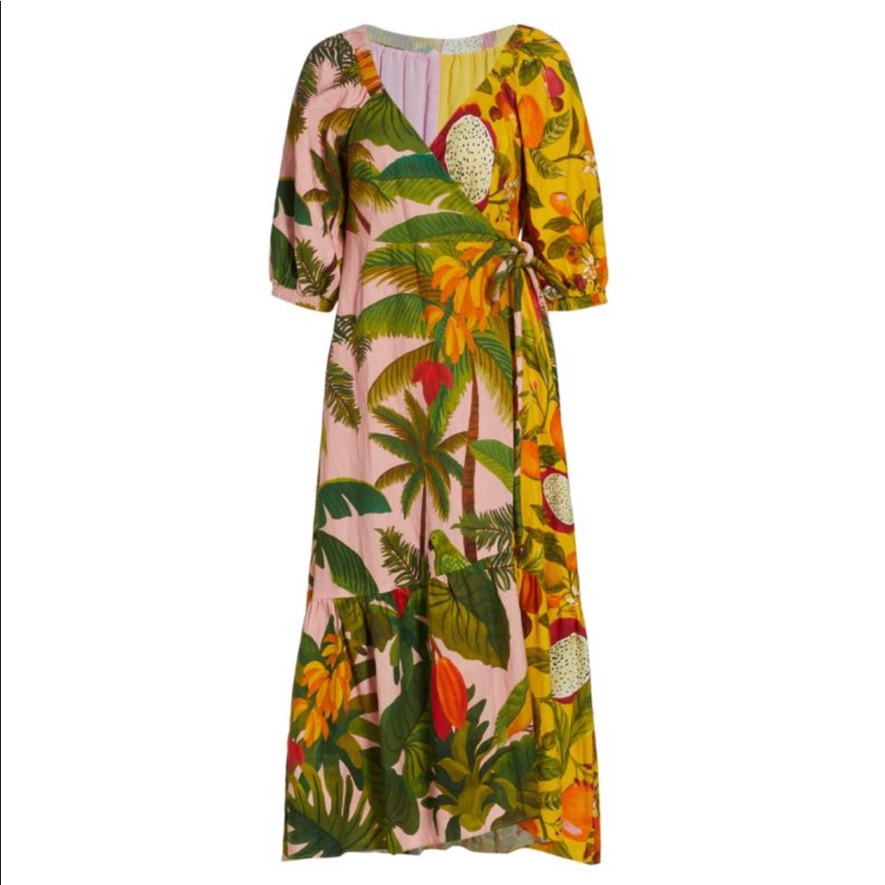 Farm Rio Wrap Midi Dress